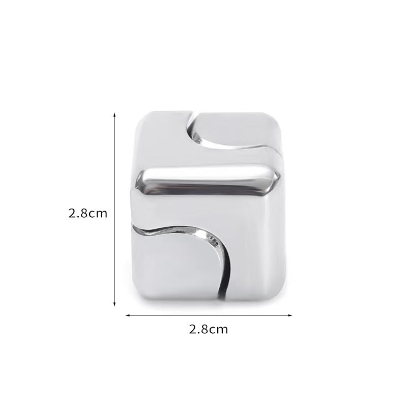 Metal Cube Spinner Fidget Toy  3D Puzzle Gear Gyro for Kids & Adults  Sensory Stress Relief & Focus Toy