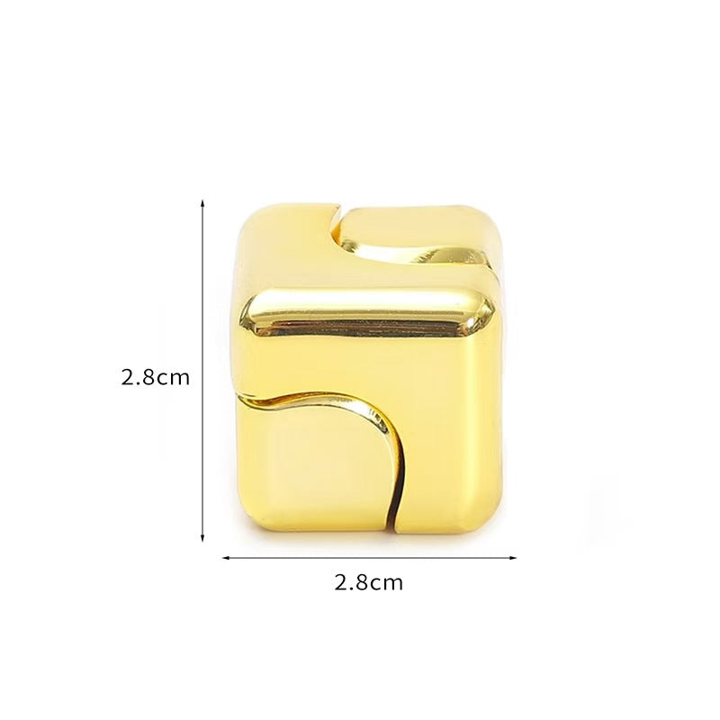 Metal Cube Spinner Fidget Toy  3D Puzzle Gear Gyro for Kids & Adults  Sensory Stress Relief & Focus Toy