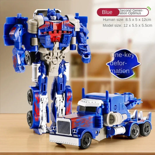 One-Step Transforming Robot Car  Anime Action Figure  Deformation Puzzle Toy for Kids