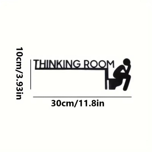 Modern Metal Toilet Door Sign  Stylish Restroom Wall Art & Decorative Door Pendant