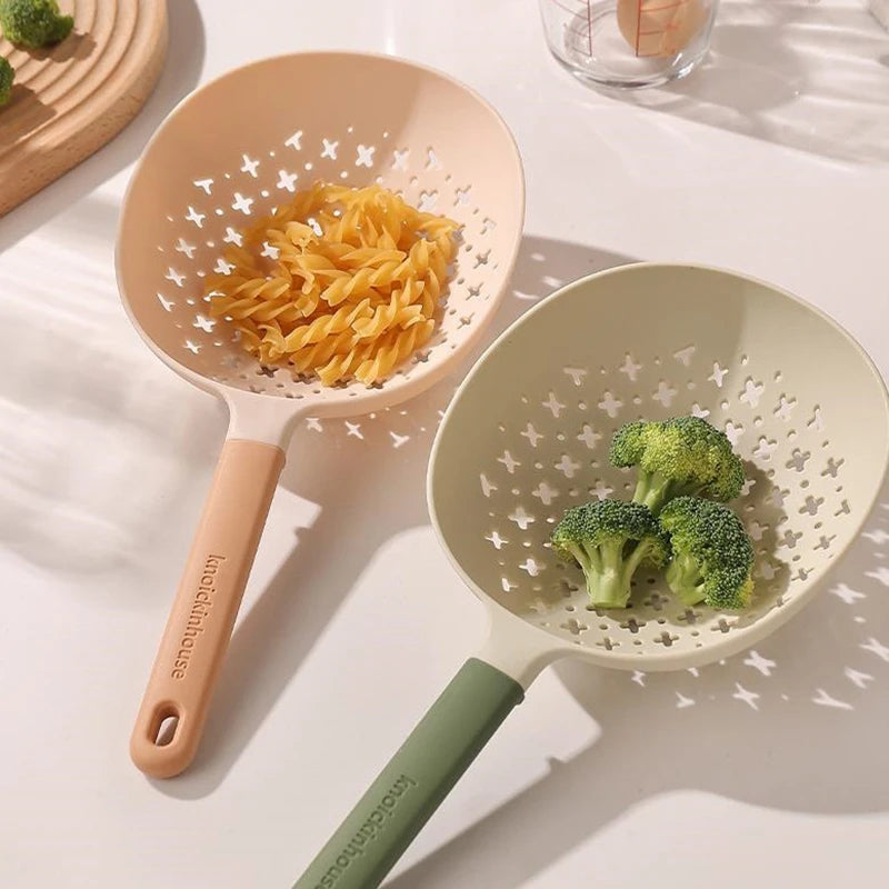 Heat-Resistant Plastic Noodle & Vegetable Colander   Food-Grade Strainer with Hole Design for Easy Filtering   Kitchen Accessory