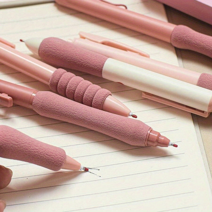 0.5mm Kawaii Gel Pens  6-Pack Retractable Black Ink Pens for School & Office