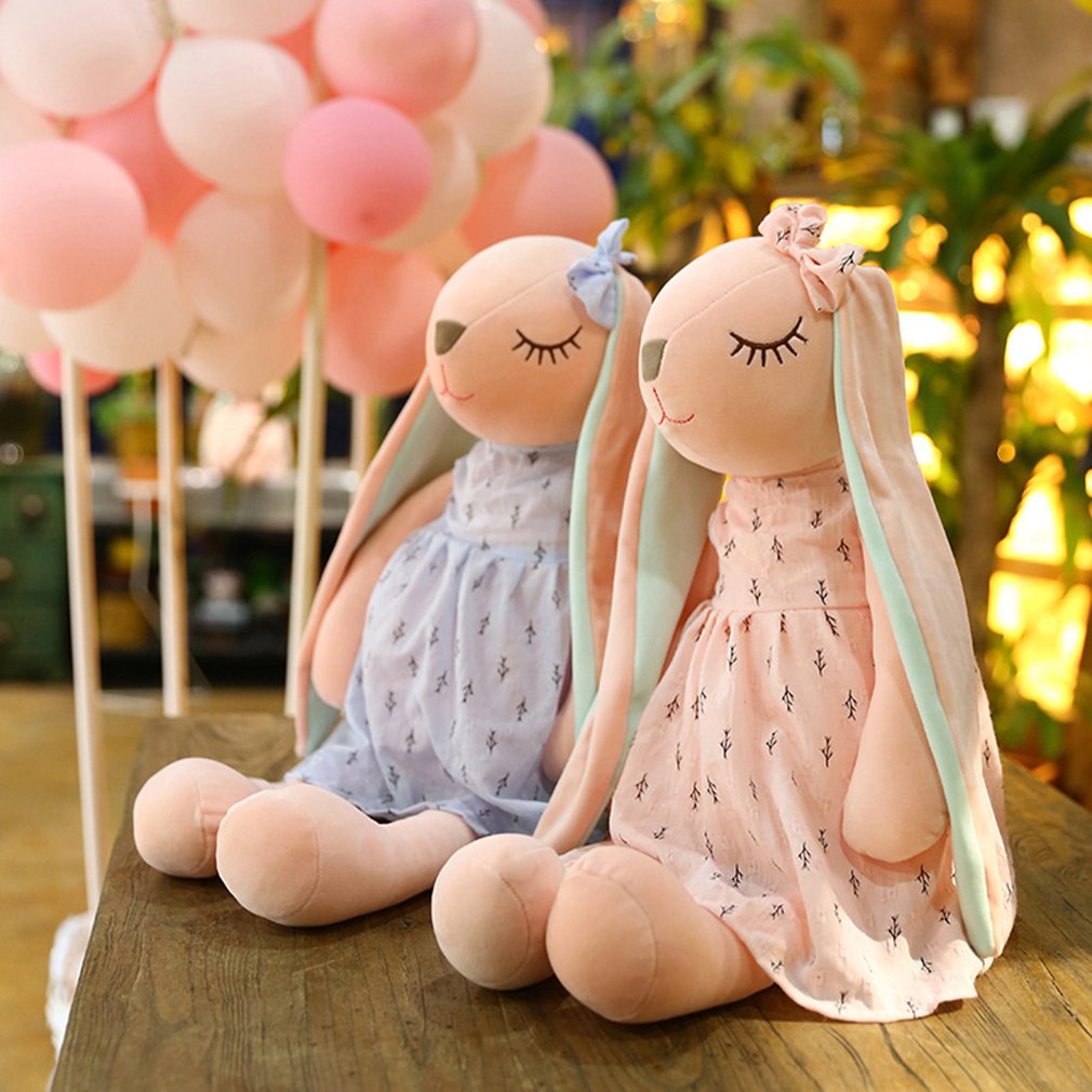 35cm Cute Bunny Plush  Soothing Sleeping Rabbit Doll for Kids