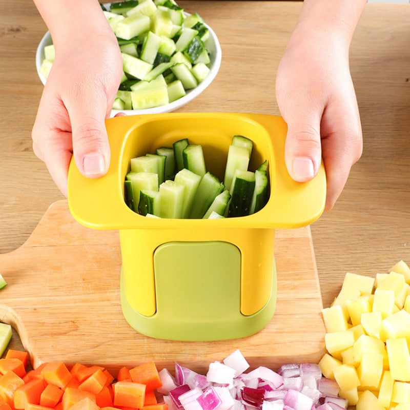 Multifunctional Vegetable Slicer & Dicer  Cucumber, Potato, Onion Chopper with Hand Press