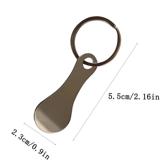 1/2Pcs Metal Shopping Cart Tokens  Trolley Coin Keychain with Key Ring for Home & Outdoor Use