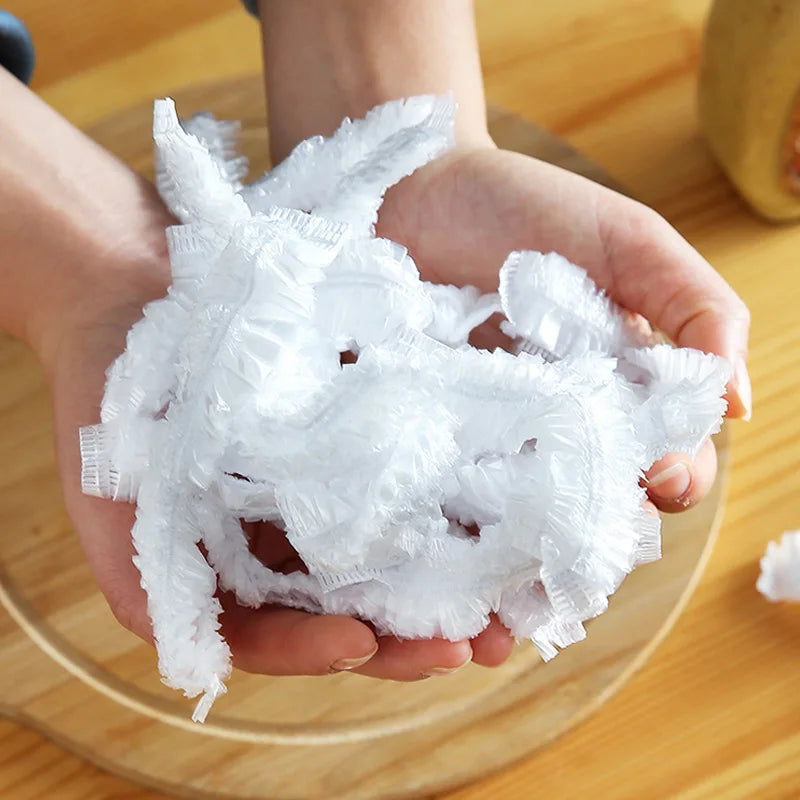 Reusable Elastic Food Covers – Stretchable Plastic Wrap Lids for Bowls, Plates & Food Storage (Durable & Disposable Option)