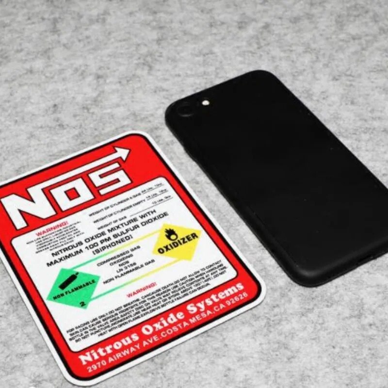 Creative NOS Nitrous Oxide Car Racing Sticker – Tuning Vinyl Decal for Drag & Motocross Styling