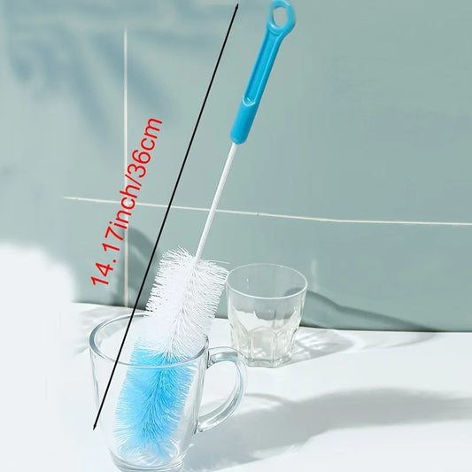 Long Handle Bottle & Cup Cleaning Brush  Glass, Milk Bottle & Tea Cup Scrubber for Kitchen Use