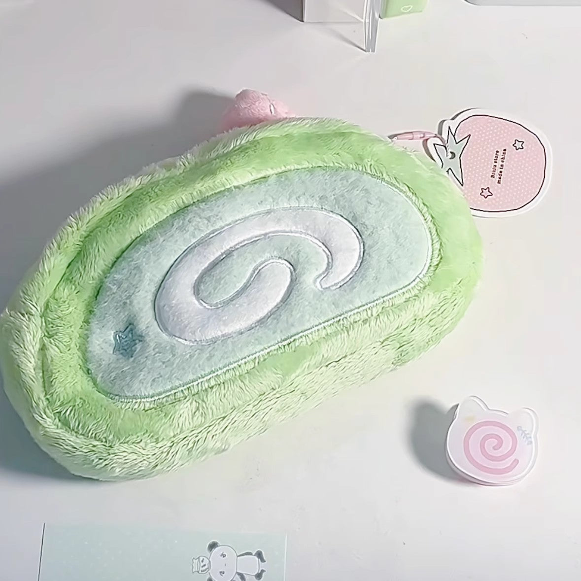 Plush Pencil Case  Large Capacity Cute Stationery Storage Pouch