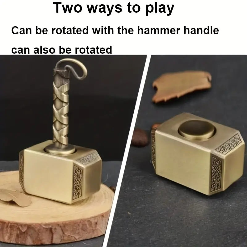 Wiitin Thor’s Battle Hammer Metal Fidget Spinner  Mighty Mjolnir Keychain Stress Relief Toy for Kids & Adults