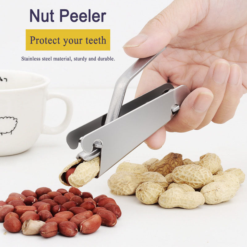 Stainless Steel Melon Seed & Nut Shell Opener  Peanut, Pistachio, and Nutcracker Tool