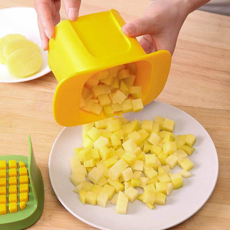 Multifunctional Vegetable Slicer & Dicer  Cucumber, Potato, Onion Chopper with Hand Press