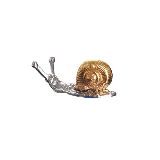 Creative Alloy Snail Ornament  Small Handcrafted Decor for Home Bonsai and Incense Display