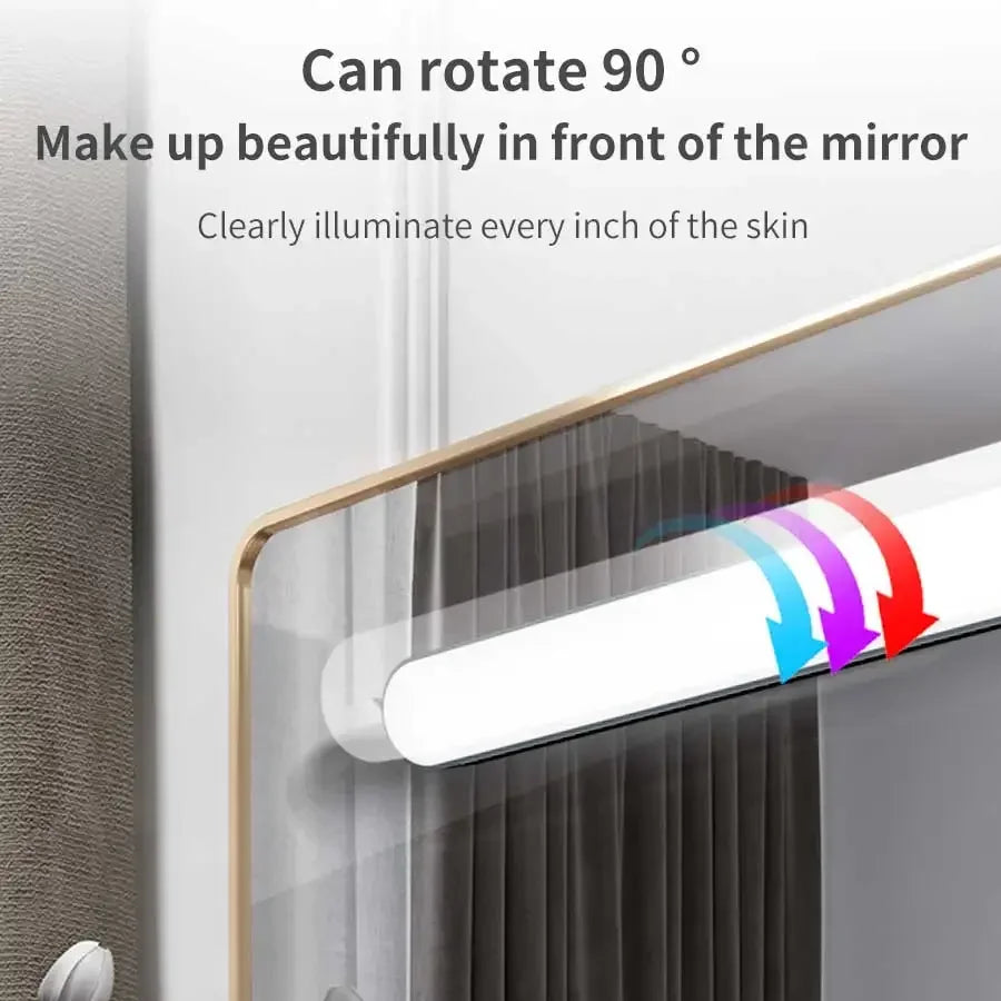 Magnetic LED Touch Night Light  USB Rechargeable Makeup & Reading Lamp for Mirror Closet & Dorm Use