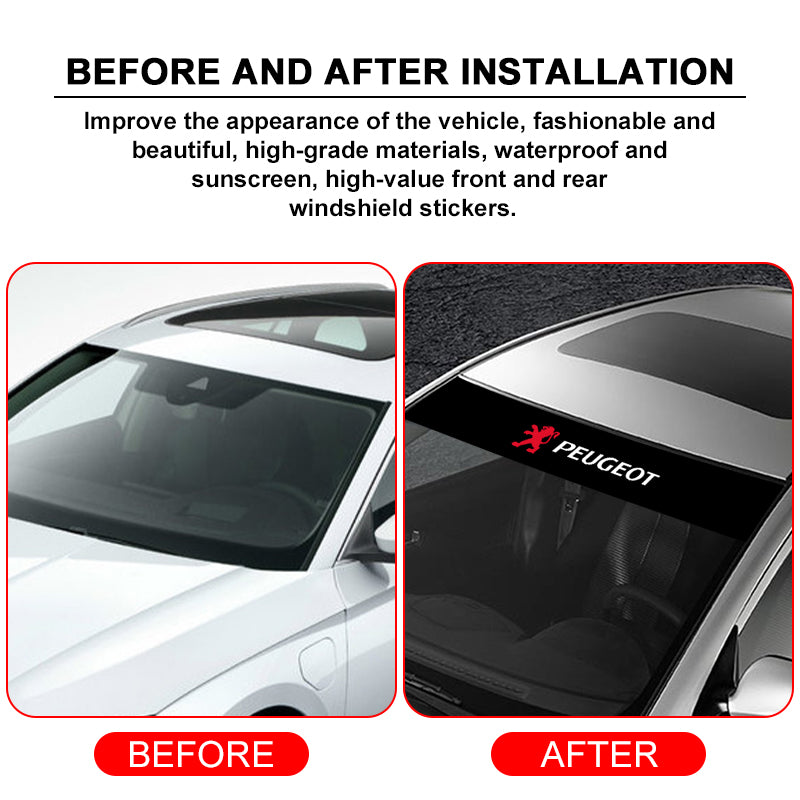 Car Windshield Sunshade Front Window Sticker for Peugeot – UV Protection Car Accessory