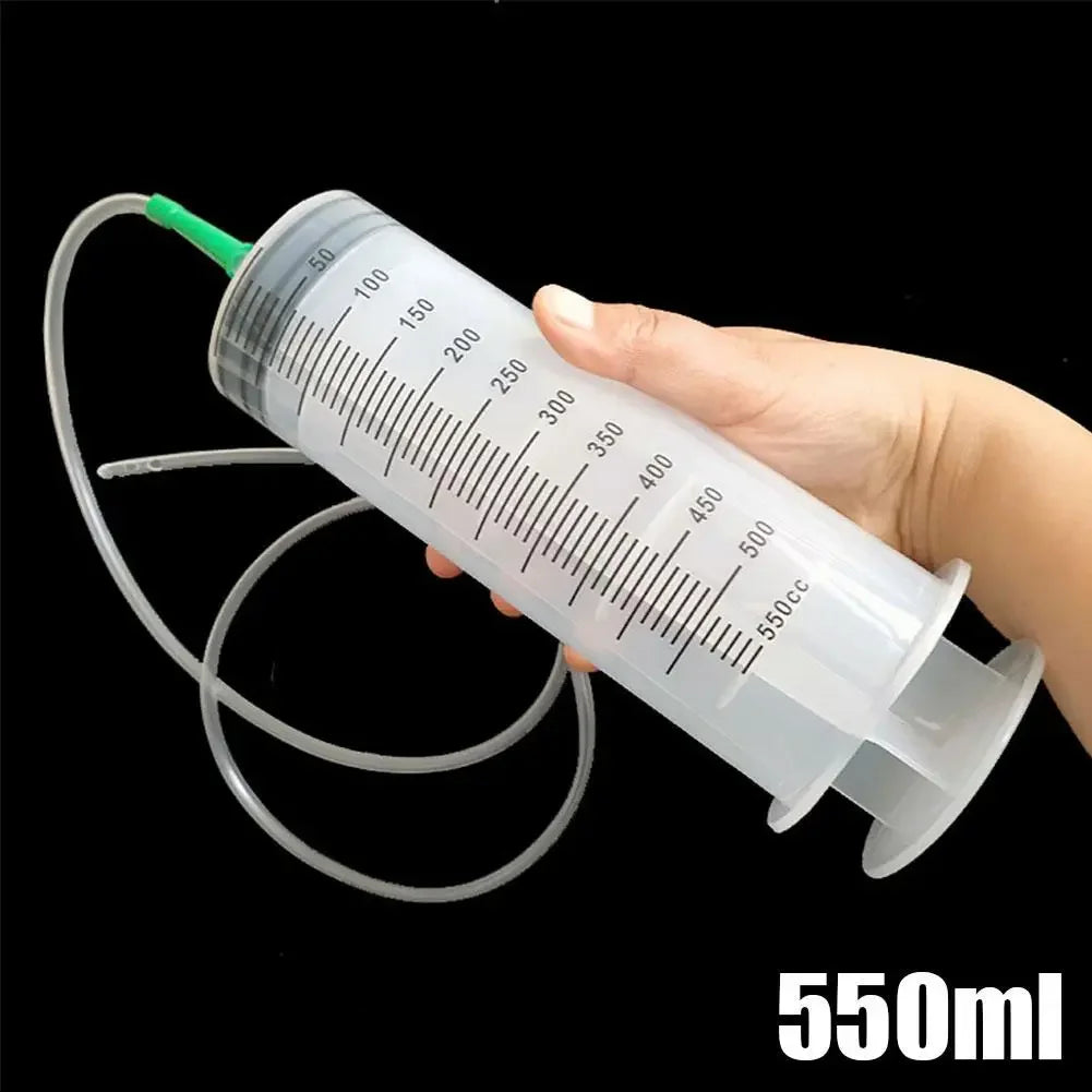 100ml–550ml Large Capacity Reusable Syringe with 1m Tube  For Liquid Feeding, Glue Filling, Enema & Pet Care