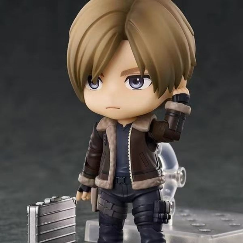 Resident Evil 4 Remake Leon S. Kennedy Q Version Action Figure  10cm PVC Collectible Doll Toy Gift