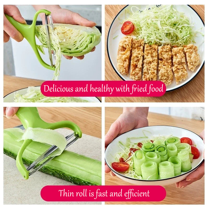 1/3/5pcs Stainless Steel Vegetable & Fruit Peeler Set Potato Slicer, Cabbage Grater & Kitchen Accessories