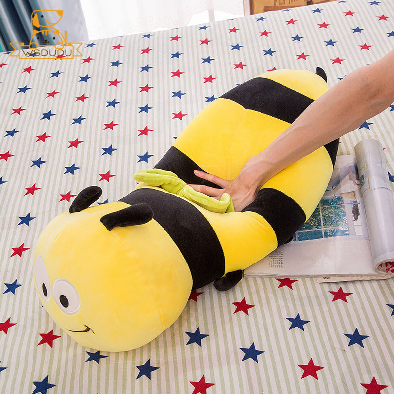 Adorable Giant Bee Plush Pillow  Soft Hugging Sleep Companion for Kids & Girls