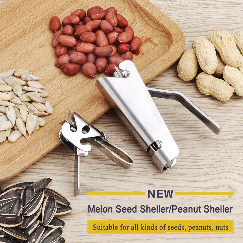 Stainless Steel Melon Seed & Nut Shell Opener  Peanut, Pistachio, and Nutcracker Tool