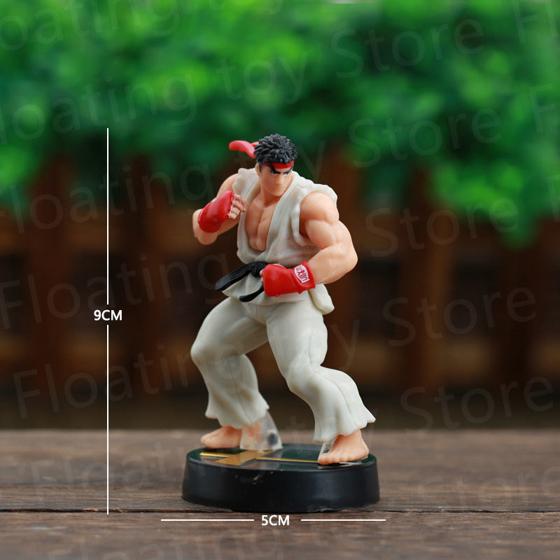 Street Fighter Ken Masters & Ryu Action Figure Set  Anime PVC Fighting Game Collectible Toy Gift