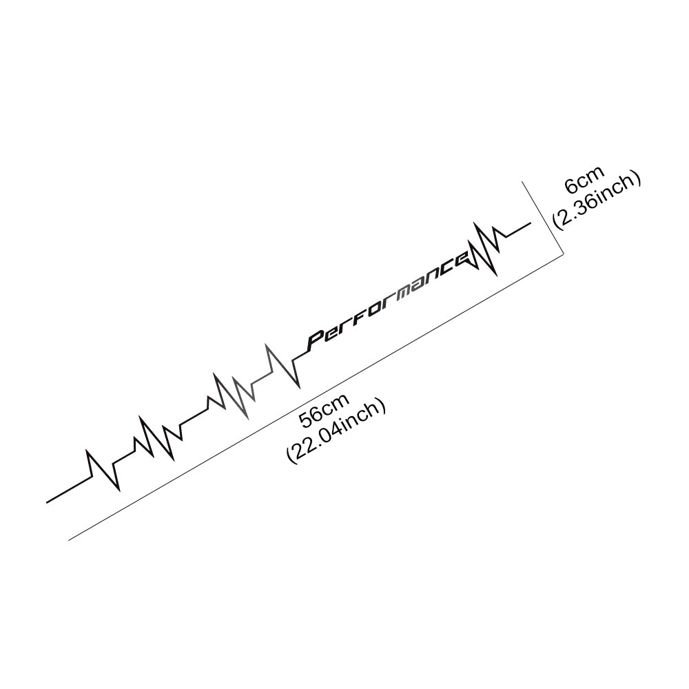 Reflective Heartbeat Line Car Sticker Vinyl Windshield, Bumper & Hood Decal