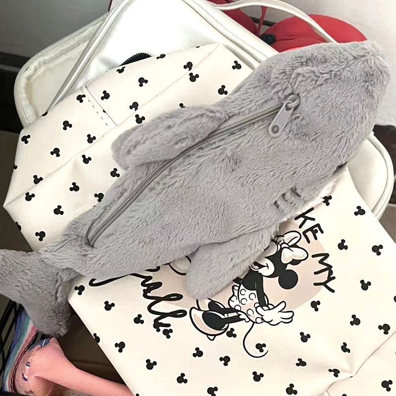 Plush Shark Pen Bag  Cute Kawaii Pencil Case for Students & School Supplies