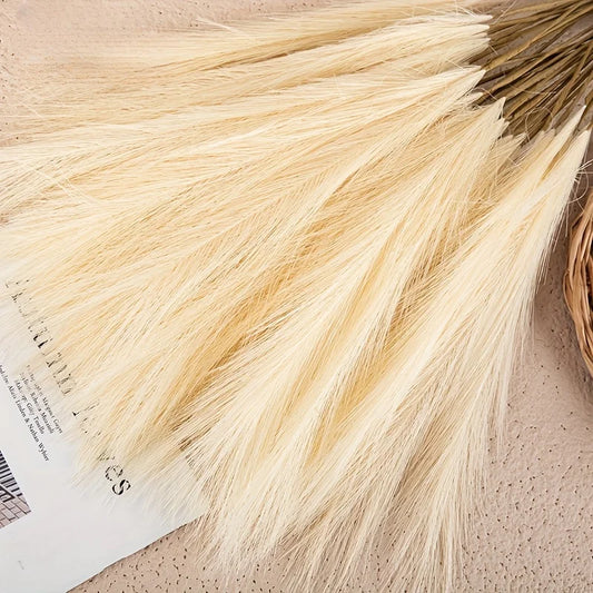 10pcs Tall Faux Pampas Grass  Boho Rustic Farmhouse Vase Decor for Home & Weddings