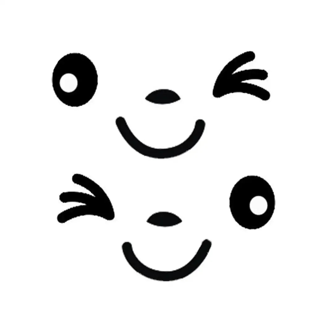 2PCS Reflective Cute Smiling Eye Face Car Stickers Rearview Mirror Cartoon Decals for All Cars