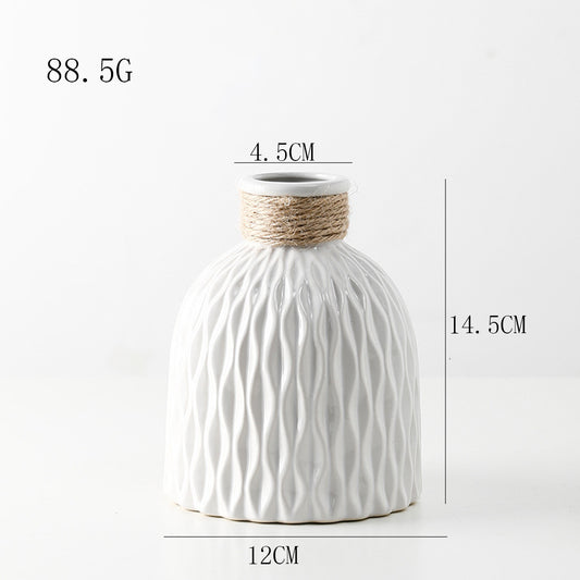 Modern Nordic Water Ripple Plastic Vase – Wave Design Flower Pot for Home Décor