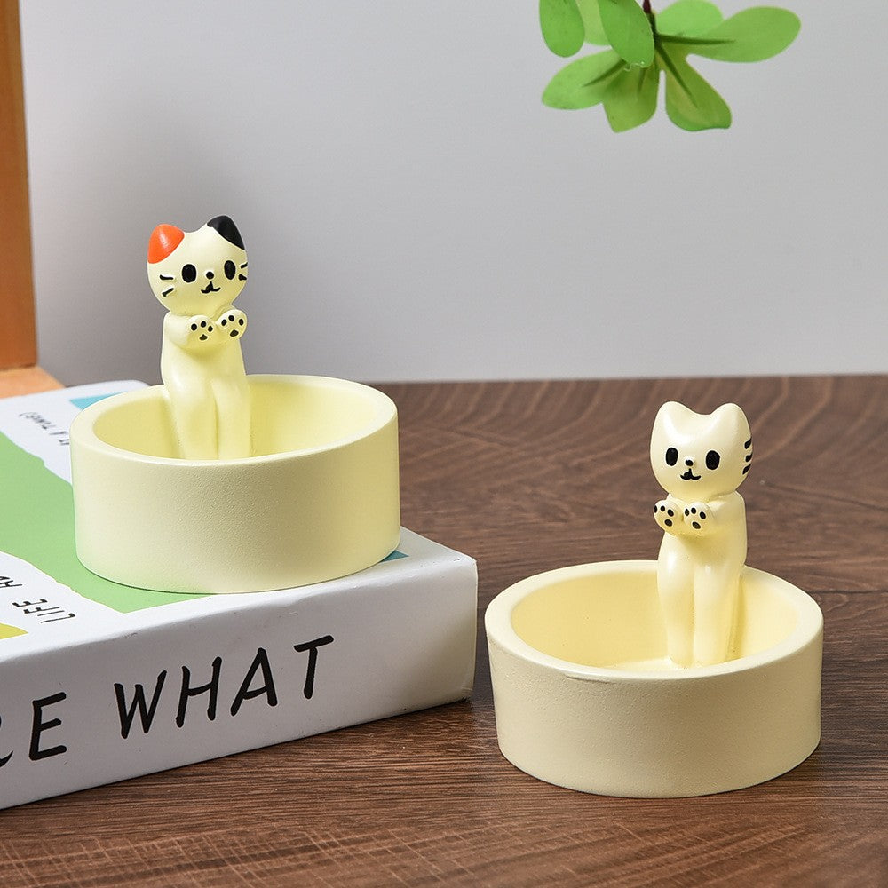 Adorable Kitten Candle Holder Creative Cat Candlestick for Aromatherapy & Home Décor