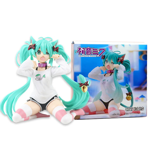 12cm Cute Hatsune Miku Desktop Figure Kawaii Style PVC Anime Model Doll Gift