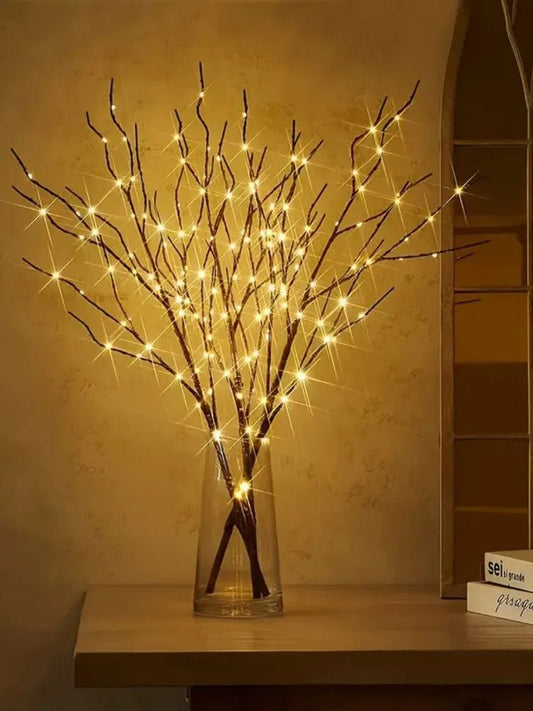 1PC 50LED Copper Wire Birch Branch Light  White & Brown Decorative Lighting for Home & Parties