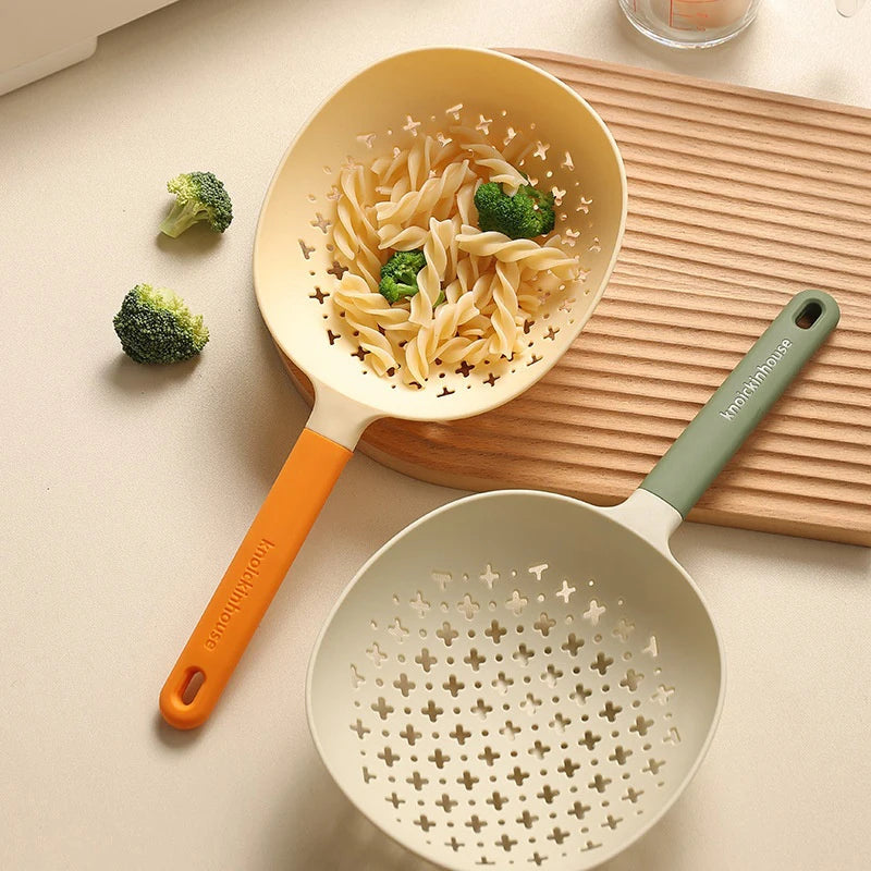 Heat-Resistant Plastic Noodle & Vegetable Colander   Food-Grade Strainer with Hole Design for Easy Filtering   Kitchen Accessory