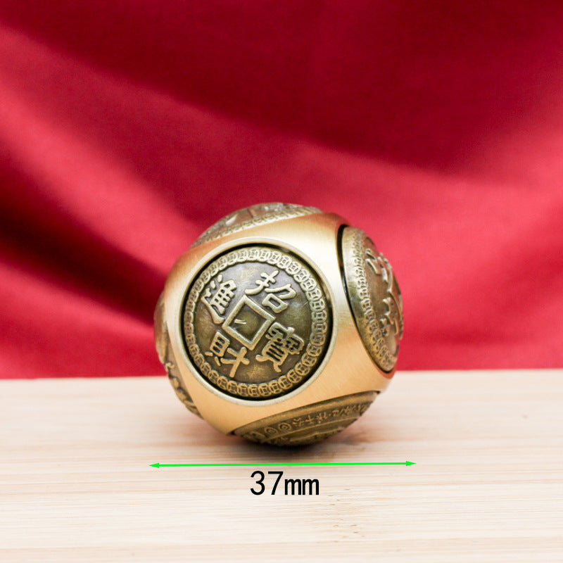 Six-Faced Four Blessing Luck Money Fidget Spinner  Adult Antistress Toy & Decorative Gift