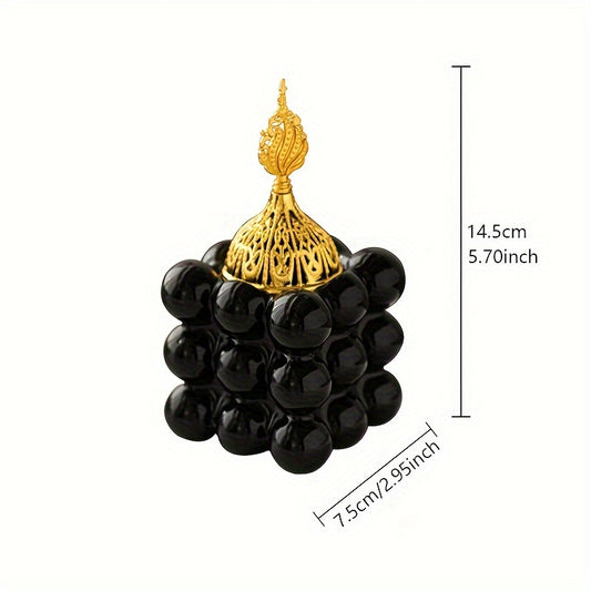 Middle Eastern Ceramic Incense Burner  Magic Cube Aromatherapy Holder for Home & Ramadan Decor