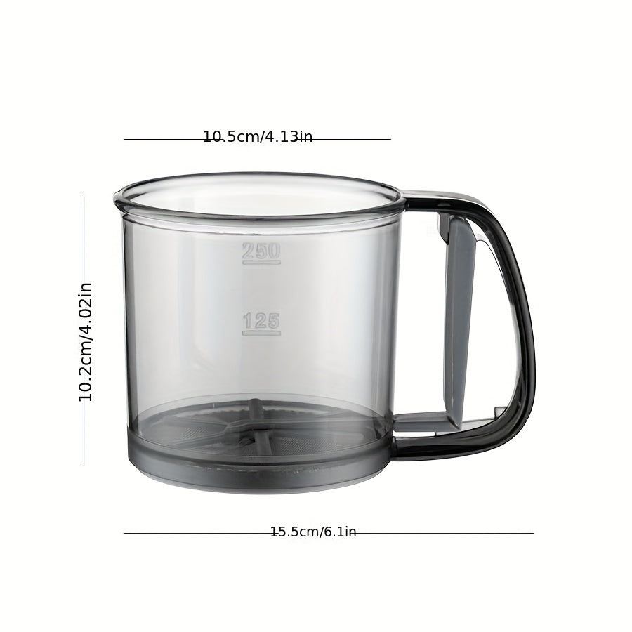 Semi-Automatic Flour Sifter with Hand Press  Transparent Non-Stick Baking Sieve Too