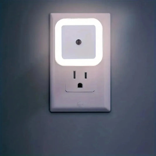 1/2PCS Plug-in LED Motion Sensor Night Light – Wireless EU Smart Lamp for Bedroom, Bedside, Cabinet & Children’s Room