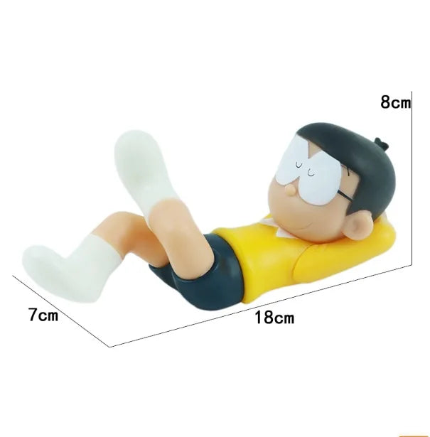Doraemon & Nobita Sleeping Figure  Kawaii Anime Car Decoration & Collectible Model Toy