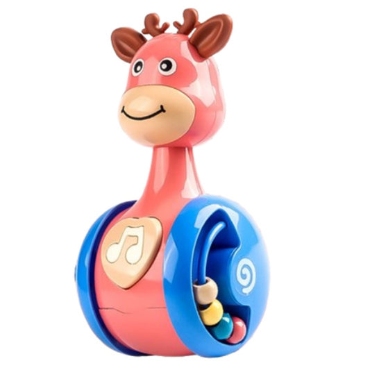 Creative Fawn Sliding Tumbler Toy Musical Cartoon Rattle for Early Education