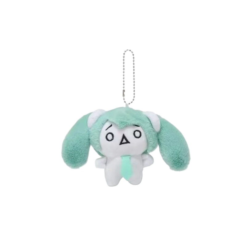 Hatsune Miku Kawaii Mini Plush Keychain  Q Version Anime Doll Pendant for School Bags & Gifts