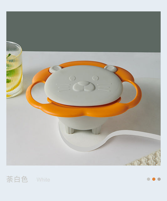 Baby Gyro Bowl 360° Rotary Spill-Proof Feeding Plate for Kids with Practical Balance Design
