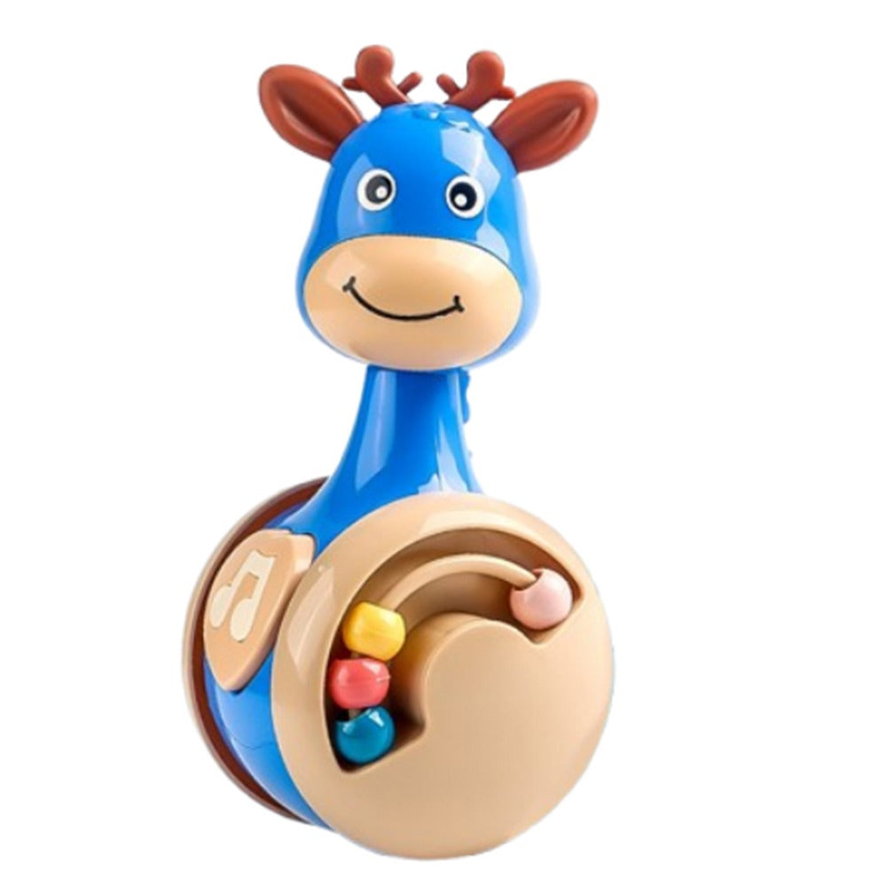 Creative Fawn Sliding Tumbler Toy Musical Cartoon Rattle for Early Education