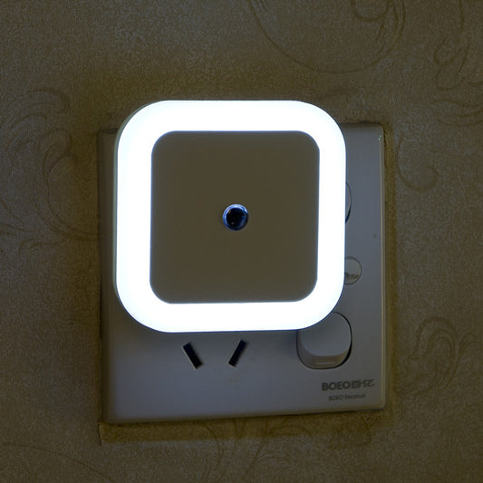 1/2PCS Plug-in LED Motion Sensor Night Light – Wireless EU Smart Lamp for Bedroom, Bedside, Cabinet & Children’s Room