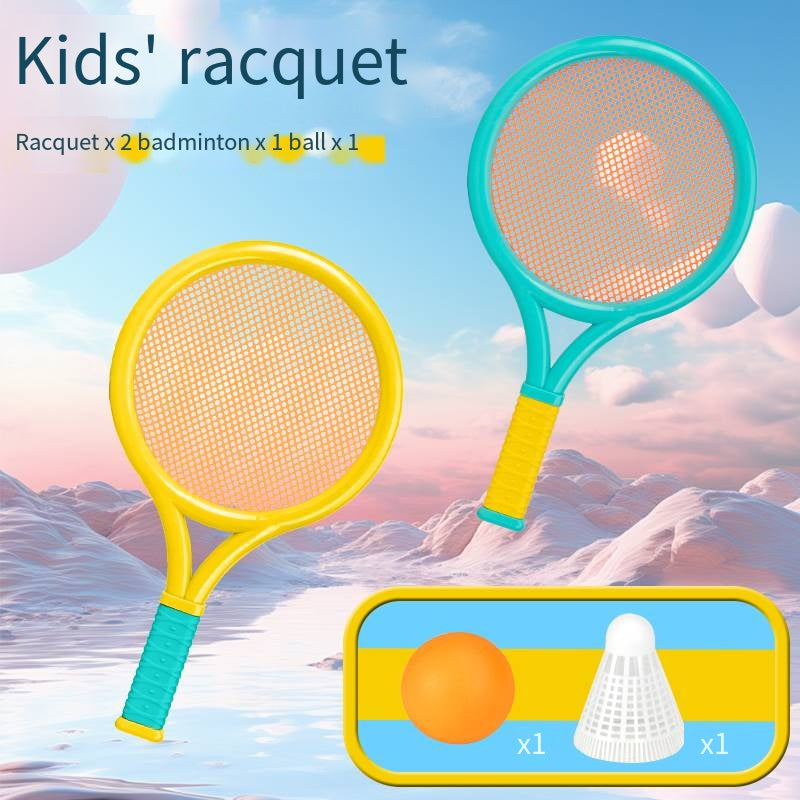 Kids' Badminton & Tennis Racket Set  Outdoor Family Fun for Beginners  Parent-Child Beach & Playground Activity