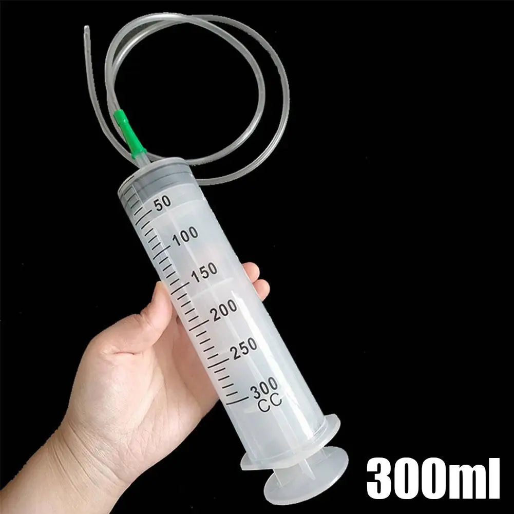 100ml–550ml Large Capacity Reusable Syringe with 1m Tube  For Liquid Feeding, Glue Filling, Enema & Pet Care