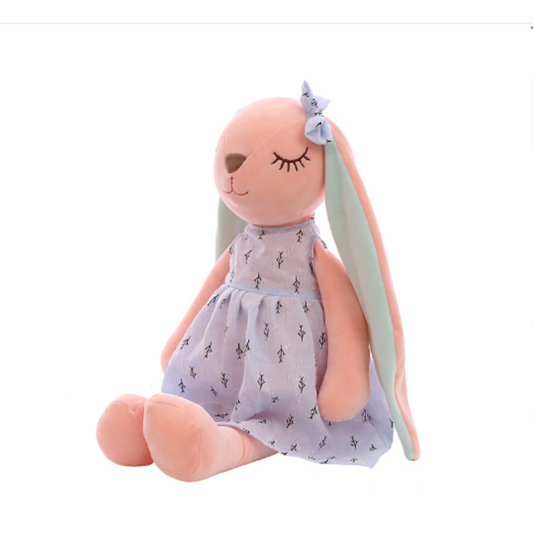 35cm Cute Bunny Plush  Soothing Sleeping Rabbit Doll for Kids