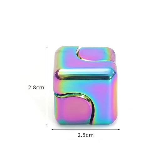 Metal Cube Spinner Fidget Toy  3D Puzzle Gear Gyro for Kids & Adults  Sensory Stress Relief & Focus Toy