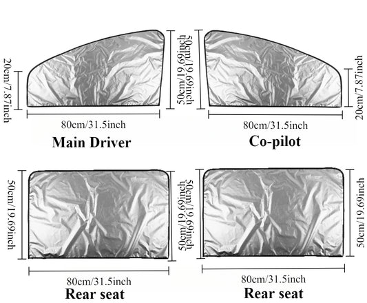 1 Pair Double Sided Magnetic Car Sunshade Strong Magnetic Suction Opaque Curtains for Summer Sun Protection