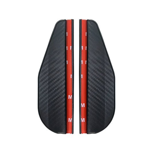 2PCS Carbon Fiber Rearview Mirror Rain Eyebrow Sun Visor Shade Cover for Clear Vision & Mirror Protection